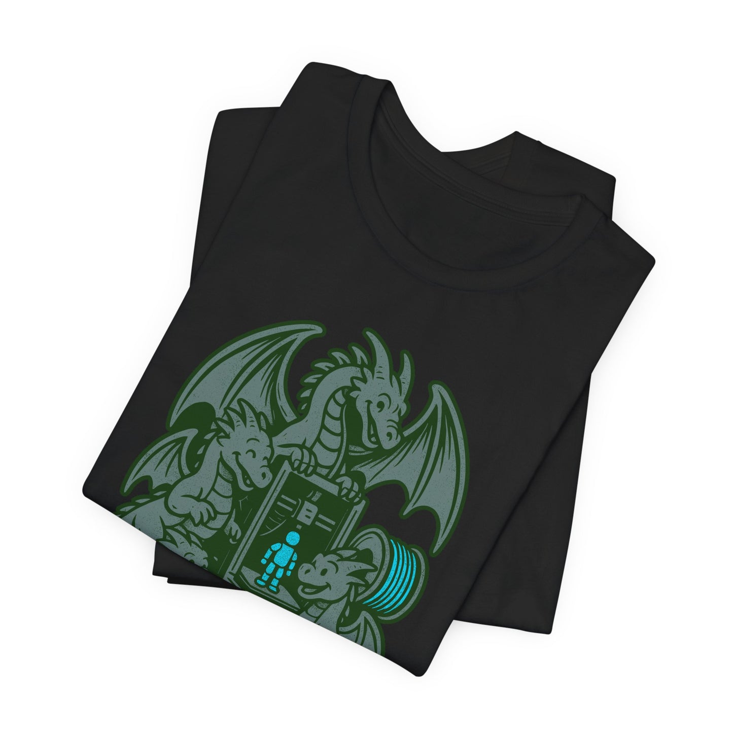 SkettiSlayers – 3D Printed Dragon Family Illustration T-Shirt