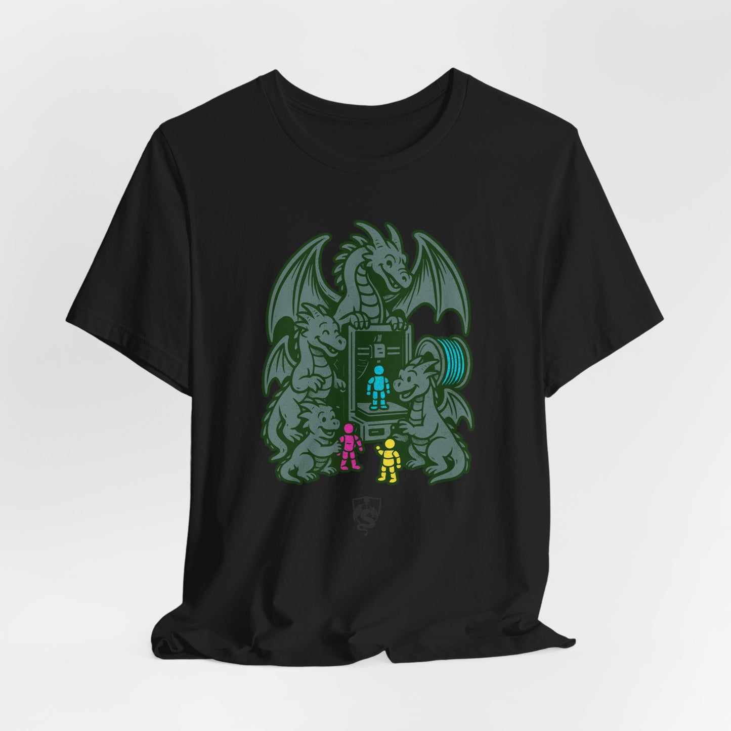 SkettiSlayers – 3D Printed Dragon Family Illustration T-Shirt